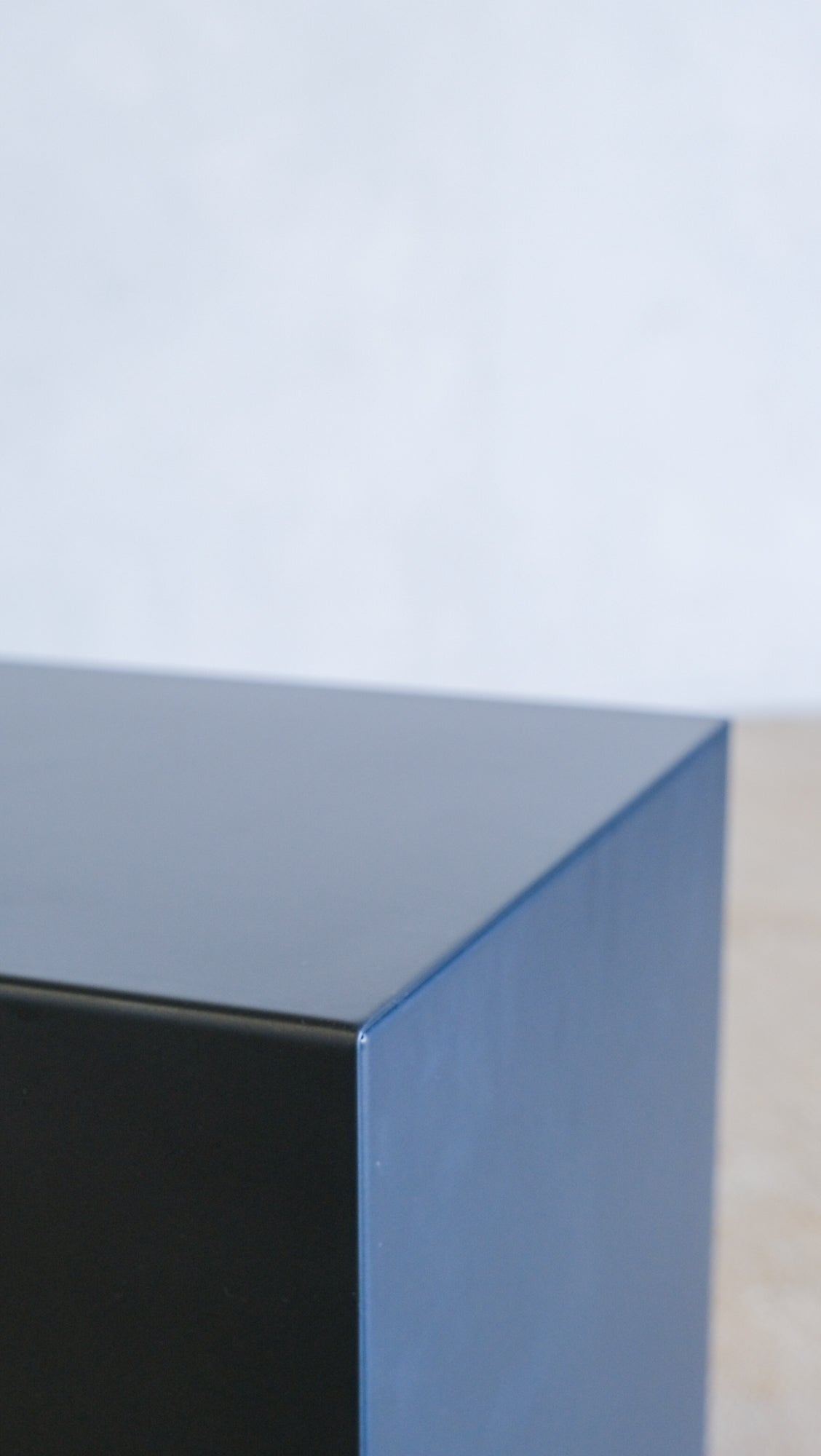 Outdoor Collection Tall Block Table - Charcoal Powder Coat